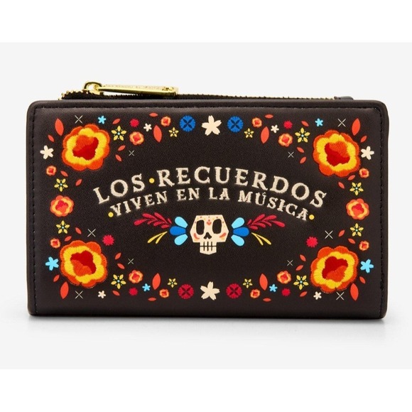Loungefly Disney Pixar Coco Floral Embroidered Backpack & Wallet Day Of The Dead - Picture 3 of 10